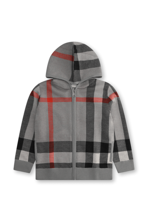 סווטשירט קפוצ'ון עם רוכסן- גילאי 3-12 שנים BURBERRY