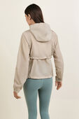 תמונת דוגמן אחורית של Drawstring Water-Resistant Hooded Jacket