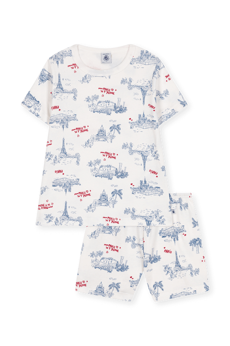 סט פיג'מה קצר - גילאים 2-5 שנים PETIT BATEAU