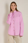 Cotton-Blend Poplin Button-Down Shirt תמונת דוגמן קידמית של Cotton-Blend Poplin Button-Down Shirt