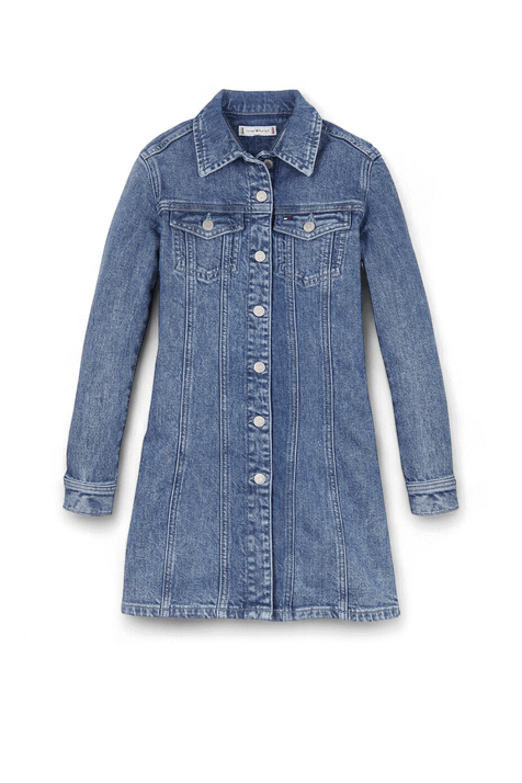 שמלת ג'ינס ארוכה - גילאי 8-16 שנים TOMMY HILFIGER KIDS