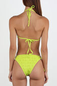 תמונת דוגמן אחורית של Triangle Bikini Set in Green Logomania