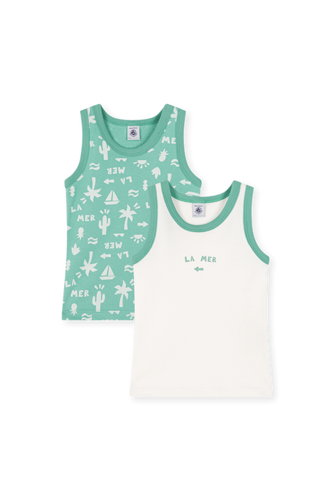 מארז שתי גופיות - גילאי 6-12 שנים PETIT BATEAU