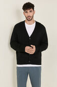 Relaxed-Fit Knit Cardigan תמונת דוגמן קידמית של Relaxed-Fit Knit Cardigan