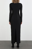 תמונת דוגמן אחורית של Long Sleeve Maxi Dress in Black