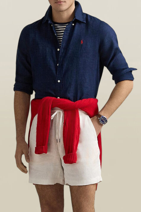 חולצת כפתורים מפשתן POLO RALPH LAUREN