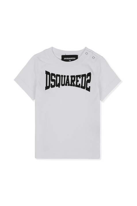 גילאי 3-36 חודשים חולצת לוגו בלבן DSQUARED2 KIDS