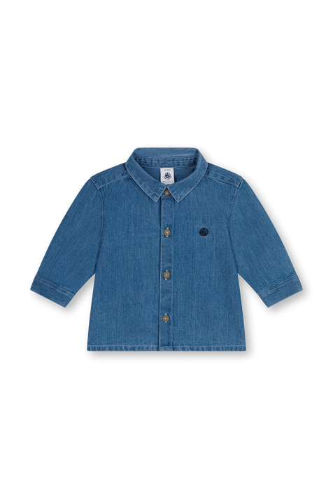 חולצת ג'ינס - גילאי 6-12 חודשים PETIT BATEAU