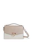 תמונה קידמית של Hendrix MD Two Tone Messenger Bag in Light Sand