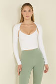 תמונת דוגמן קידמית של Nulu Long-Sleeve Yoga Shrug