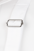 תמונה אחורית של Harness and Zipper Shirt in White