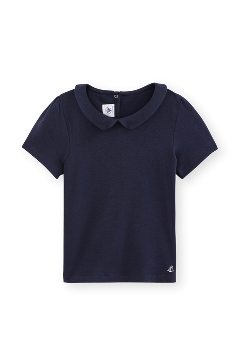 חולצת טי עם צווארון פיטר פן - גילאי 3-5 PETIT BATEAU