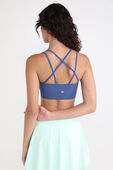 תמונת דוגמן אחורית של Like a Cloud High-Neck Longline Ribbed Bra Light Support, B/C Cup