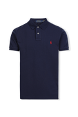 תמונה קידמית של Slim Fit Polo Shirt in Navy and Red