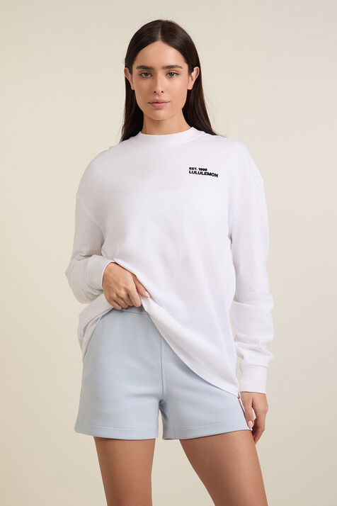 Heavyweight Cotton Crewneck Long-Sleeve Shirt