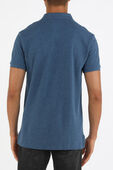 תמונת דוגמן אחורית של Short Sleeves Knit Polo Shirt in Royal Blue