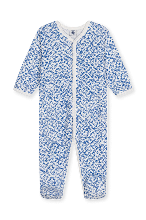 אוברול פיג'מה פרחוני - גילאי NB-24 חודשים PETIT BATEAU