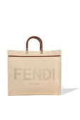 תמונה קידמית של Sunshine Canvas Large Bag in Beige