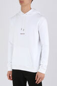 תמונת דוגמן קידמית של Saint Laurent Logo Hoodie in White