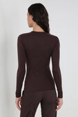 תמונת דוגמן אחורית של Wundermost Nulu™ Crewneck Long-Sleeve Shirt