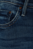 תמונה אחורית של The Insider Crop Step Fray in Vintage Blue Wash