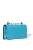תמונה אחורית של DG Girls phone bag in Light Blue Leather