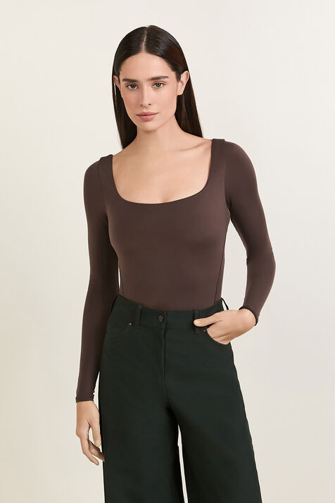 Nulu Square-Neck Sleeveless Bodysuit