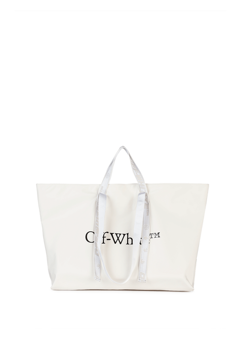 Nylon Tote Bag in White OFF WHITE