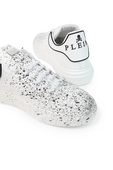 תמונת תקריב של Leather Splash Runner Iconic in White
