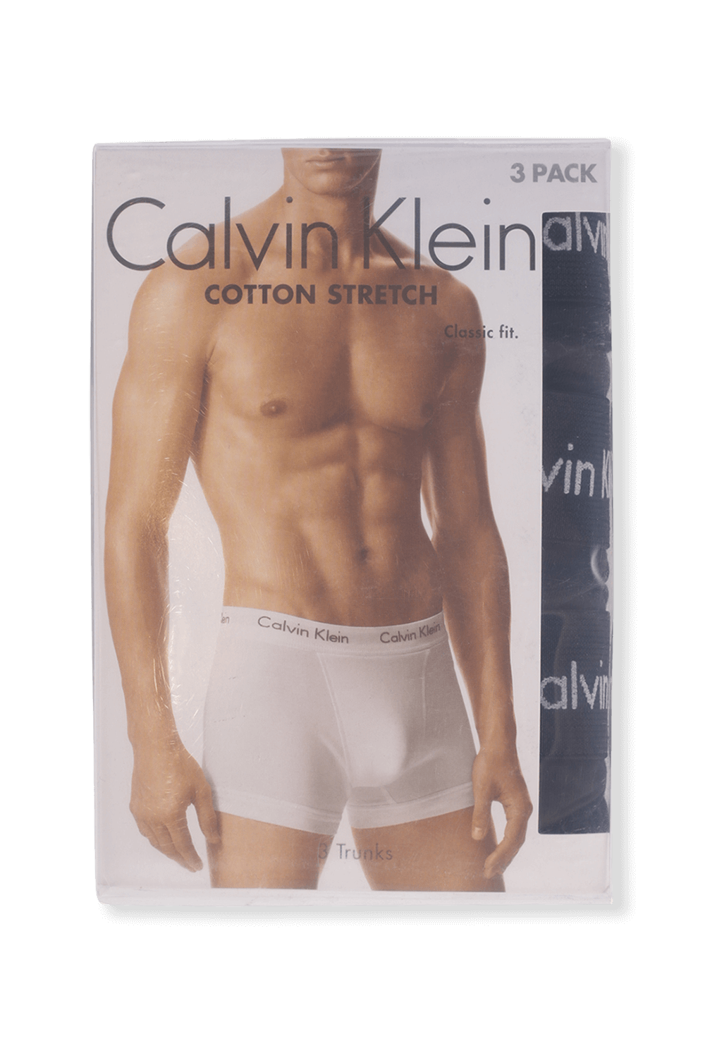 תמונה אחורית של מארז שלושה תחתוני טראנק CALVIN KLEIN
