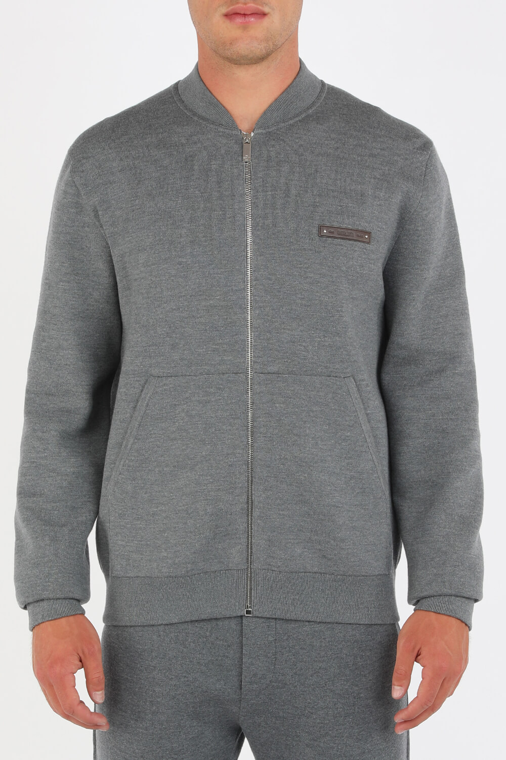 תמונת דוגמן קידמית של Double Face Blouson in Grey