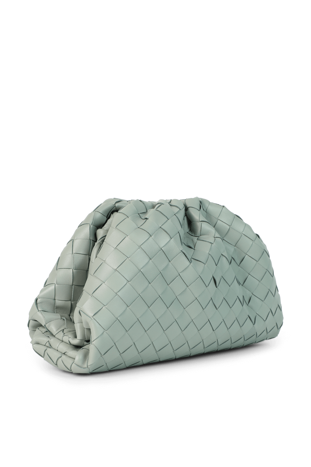 תמונה אחורית של תיק סמול פאוץ' מעור קלוע BOTTEGA VENETA