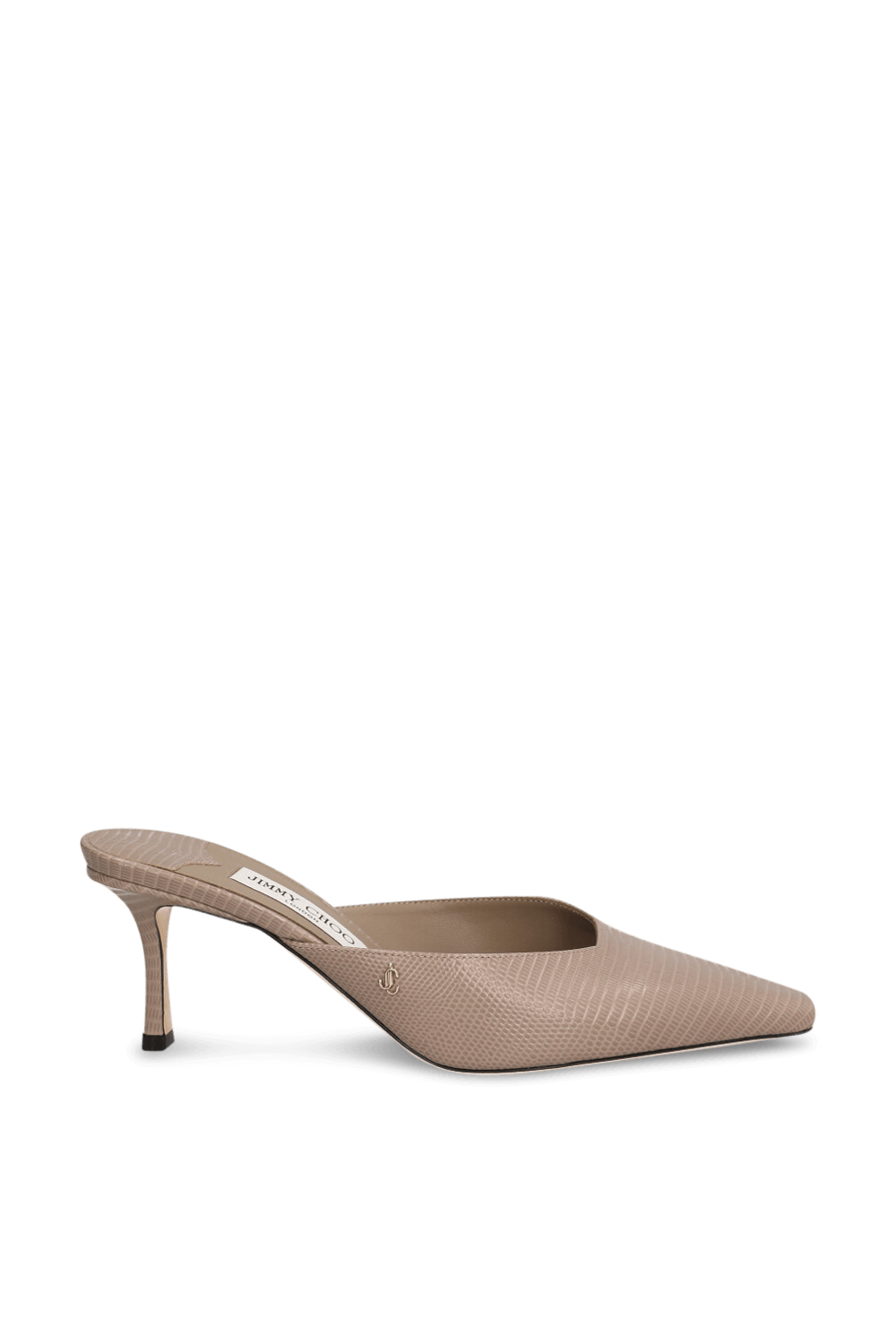 תמונה קידמית של נעלי סליידס עקב JIMMY CHOO