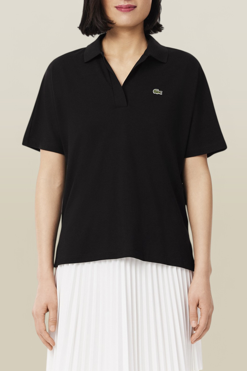 תמונת דוגמן קידמית של חולצת פולו LACOSTE