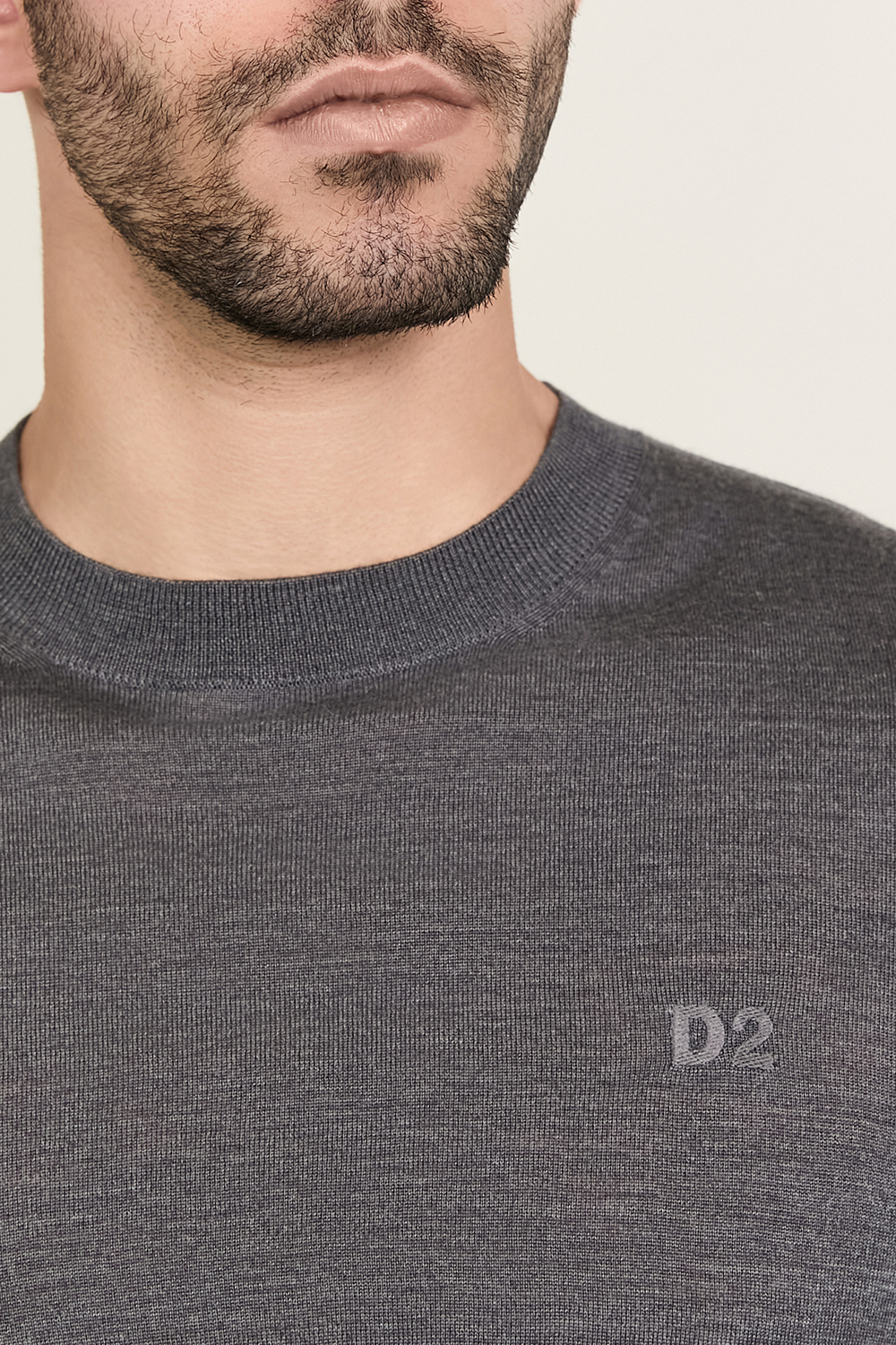 תמונת תקריב דוגמן של סריג צמר DSQUARED2