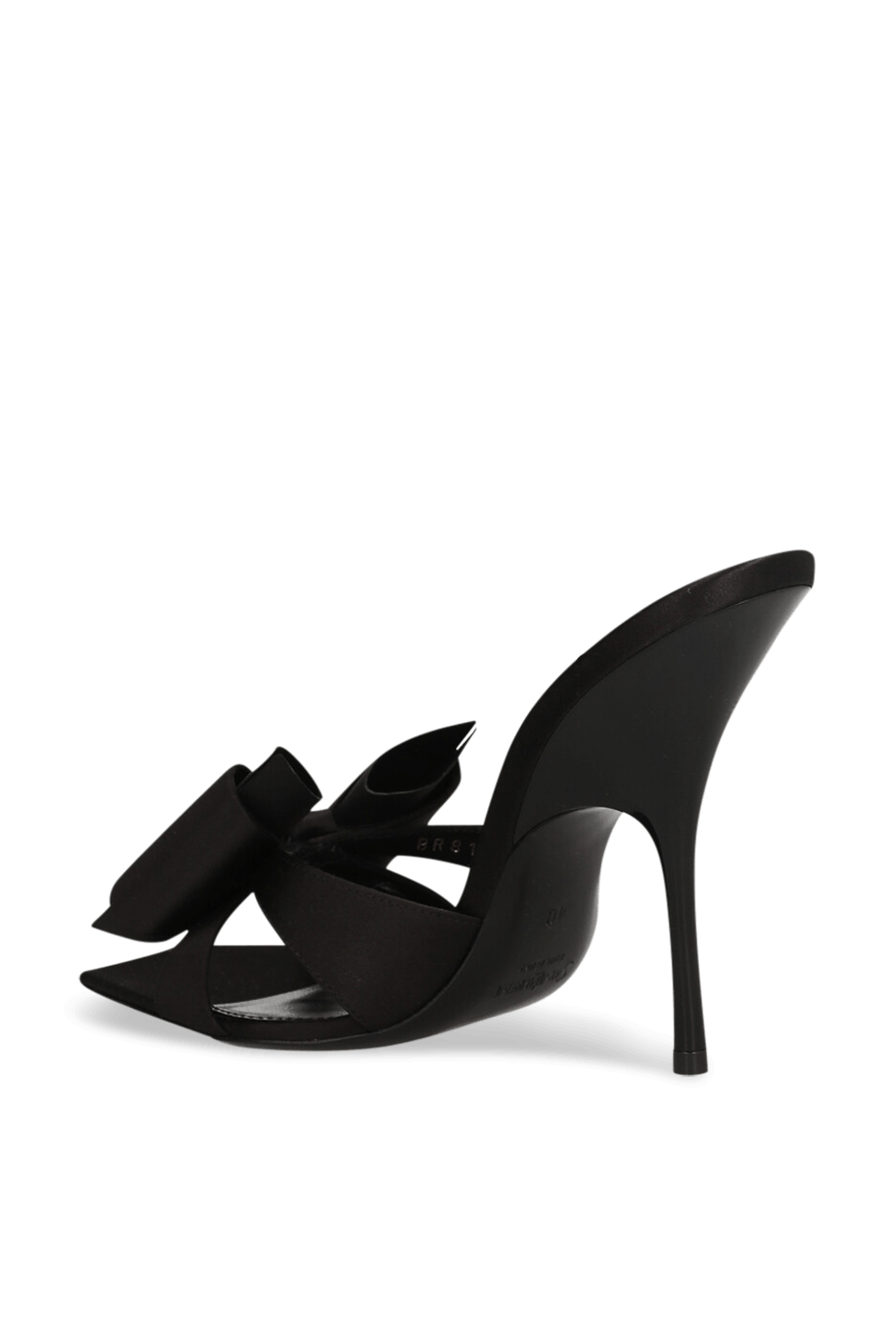 תמונה אחורית של סנדלי מיולס עקב SAINT LAURENT