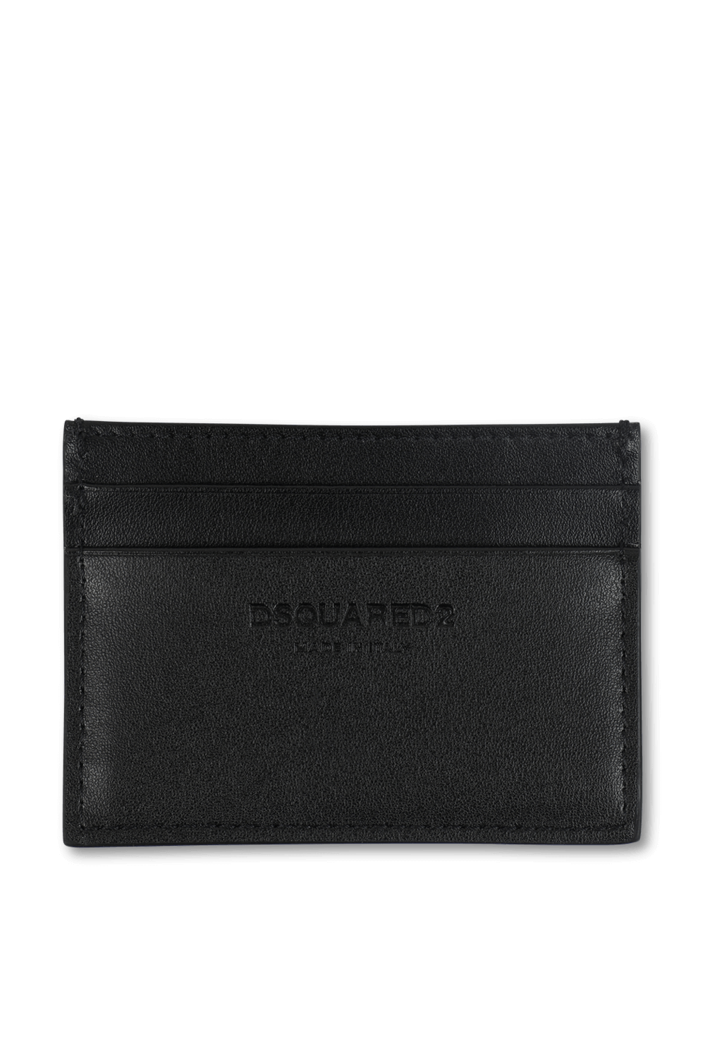 תמונה אחורית של ארנק עור ממותג בגוון שחור DSQUARED2