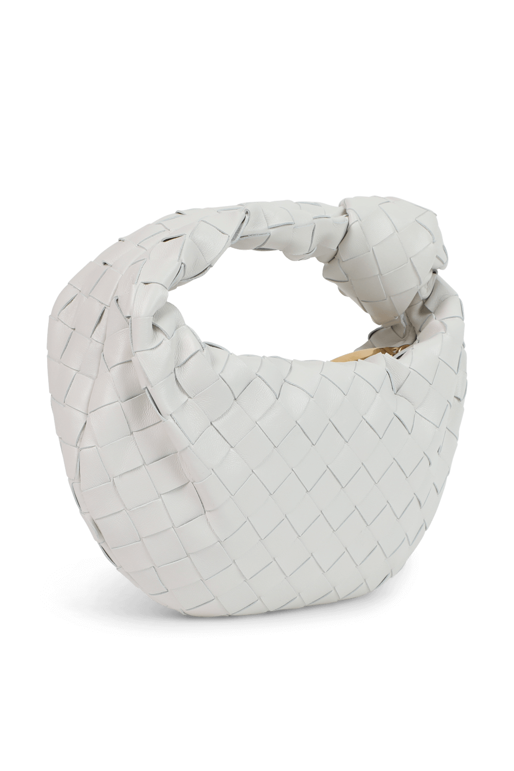 תמונה אחורית של תיק ג'ודי לבן בגודל מיני BOTTEGA VENETA