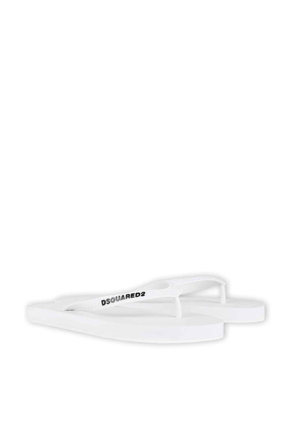 תמונה אחורית של Flip Flops in White DSQUARED2