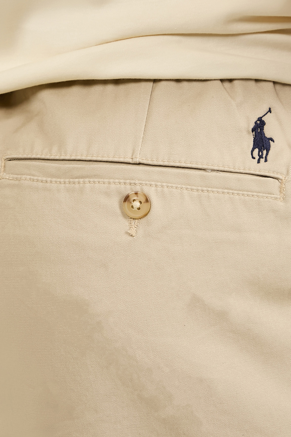 תמונת תקריב דוגמן של מכנסי כותנה ארוכים POLO RALPH LAUREN