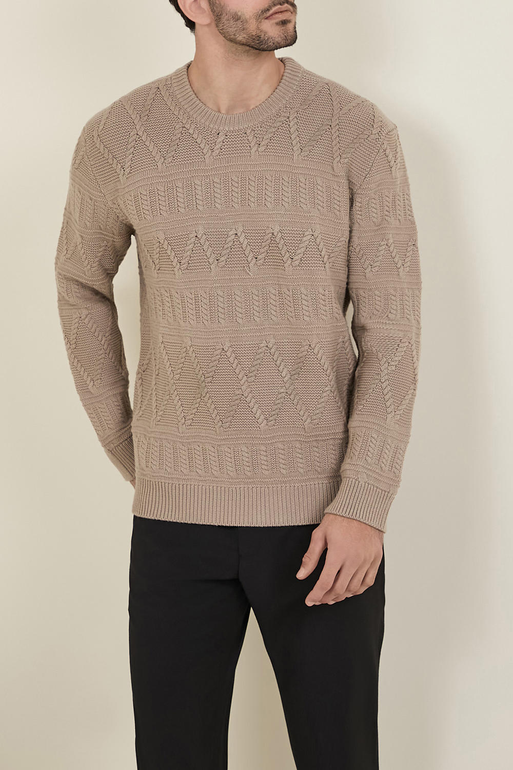 תמונת דוגמן קידמית של סריג צמר ZEGNA