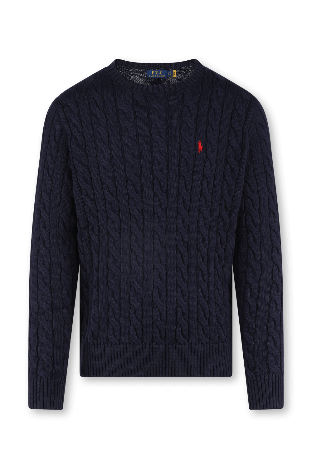 תמונה קידמית של סריג כותנה עם לוגו רקום POLO RALPH LAUREN