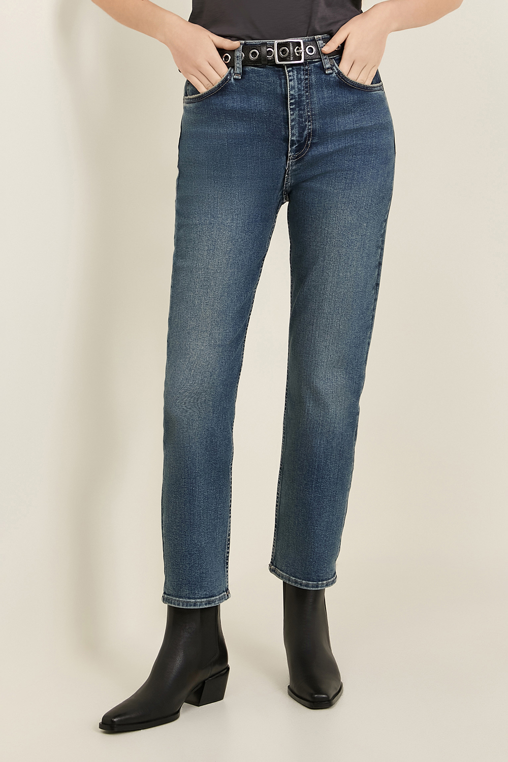 תמונת דוגמן קידמית של מכנסי ג'ינס סלים RAG & BONE