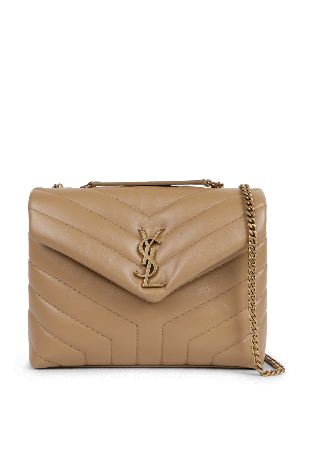 תמונה קידמית של תיק לולו מעור בגודל סמול SAINT LAURENT