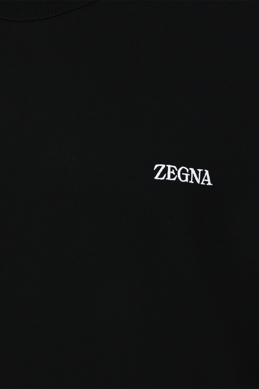תמונה אחורית של חולצת לוגו טי מכותנה ZEGNA