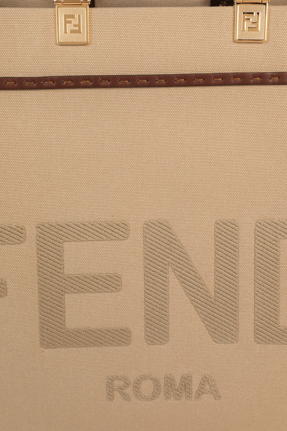תמונת תקריב של Sunshine Canvas Large Bag in Beige