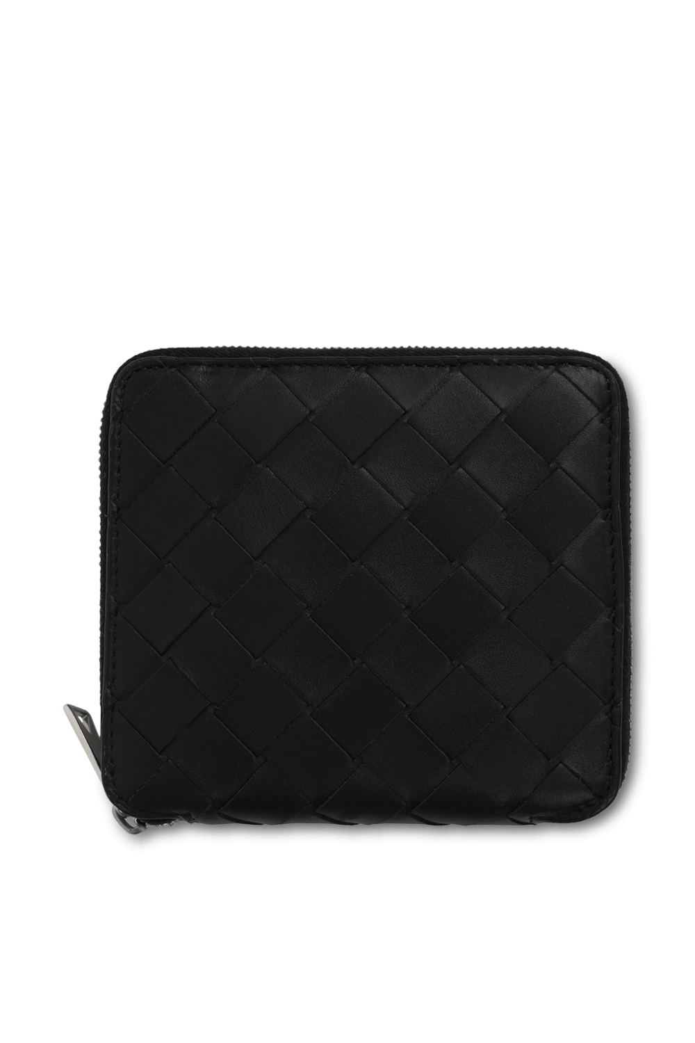 תמונה קידמית של ארנק מרוכסן מעור קלוע BOTTEGA VENETA
