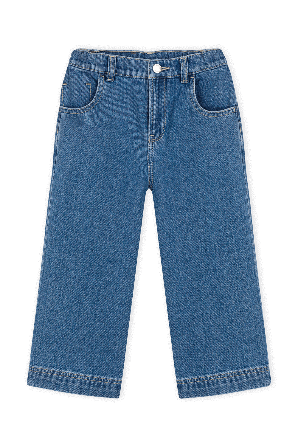 תמונה קידמית של גילאי 6-12 מכנסי ג`ינס ישרים PETIT BATEAU