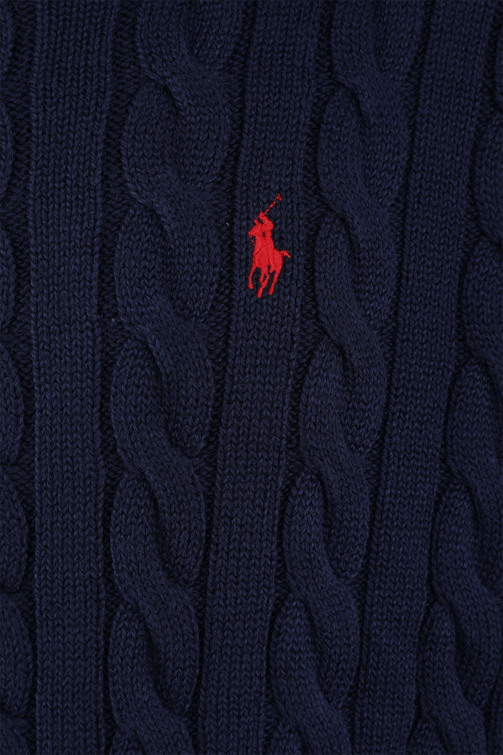 תמונה אחורית של סריג כותנה עם לוגו רקום POLO RALPH LAUREN