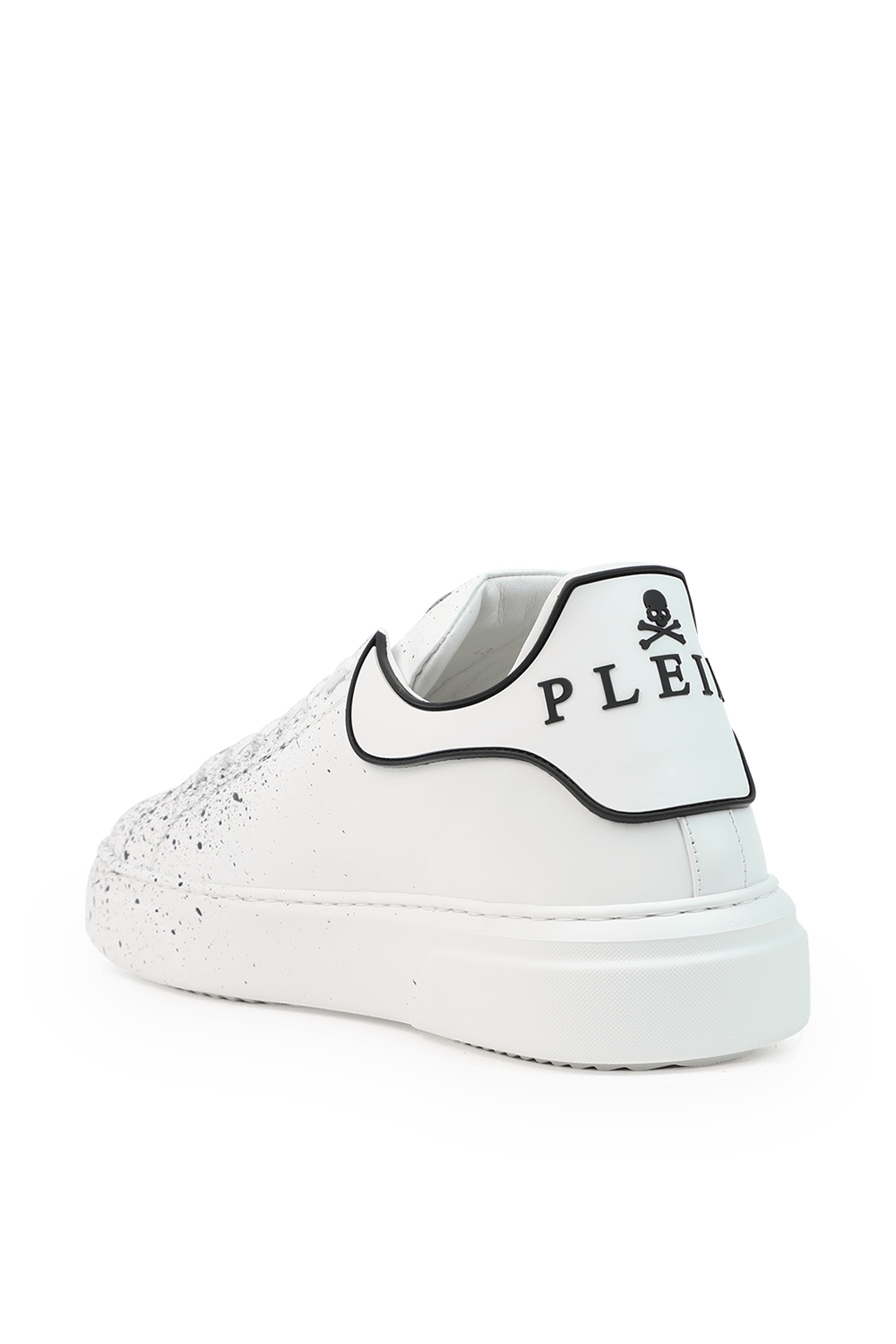 תמונה אחורית של Leather Splash Runner Iconic in White PHILIPP PLEIN
